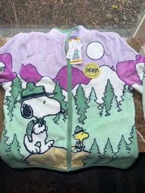 Peanuts Lavender, Mint & Purple Snoopy Fleece Zip Hoodie